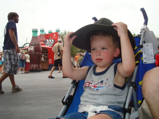 Nathan Posing in Daddy's Hat