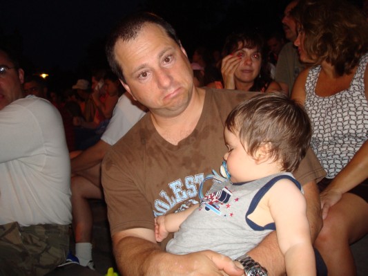 Eddie Fell asleep while Mommy and Daddy went on the roller coaster.